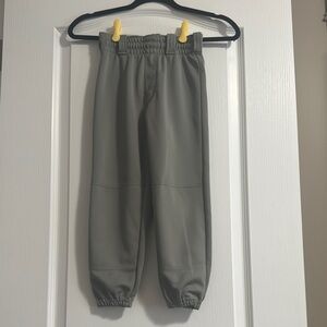 Rawlings Gray Baseball Pants with Elastic Waistband and Cuffs
